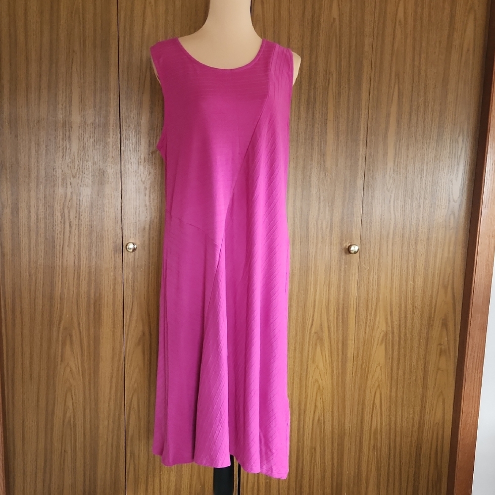 Soft Surroundings Vibrant Pink Midi Dress. Never Worn